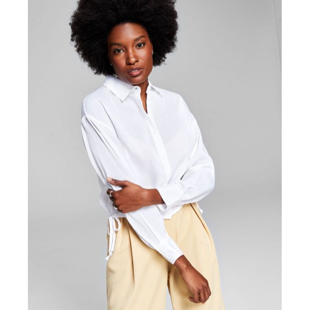 And Now This Now This Womens Cinch Waist Shirt
